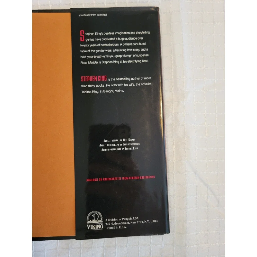 Rose Madder Stephen King Hardcover Viking Horror Fiction Book‎